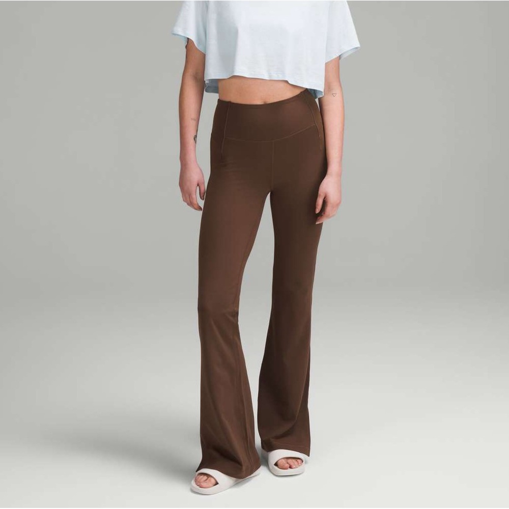 NWT Lululemon Groove High Rise Split Hem Nulu in Java - Picture 6 of 7